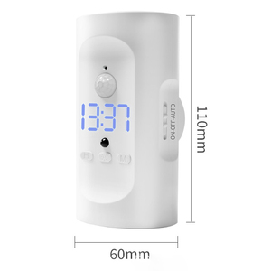 ABS USB Rechargeable Plug Bedroom Night <b>Light</b> Motion <b>Sensor</b> Clock Remote Control Magnetic <b>Led</b> Wall Lamp - Product Image 6