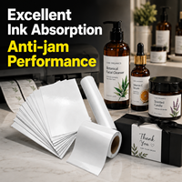 Papier autocollant imperméable à séchage instantané, prix de gros, pour impression d'étiquettes, papier autocollant A4, jet d'encre brillant, papier autocollant OEM