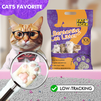 Litière pour chat agglomérante en bentonite colorée, design classique, 5L, 10L, 25L, 10KG, faible dispersion, prix de gros