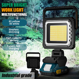 Lampe de travail robuste pour la maison, le <span class=keywords><strong>camping</strong></span>, les chantiers de construction, compatible avec M-AKITA, <span class=keywords><strong>B</strong></span>-OSCH, M-ILWAUKEE, DE-WALT, sans <span class=keywords><strong>batterie</strong></span> - Product Image 6
