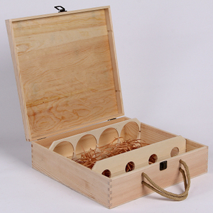 กล่องแก้วของขวัญไวน์พร้อมฝาเลื่อนสำหรับงานฝีมือไม้กล่องไม้และป้ายติดผนังบรรจุภัณฑ์ - Product Image 3