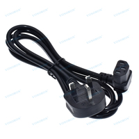 Câble d'alimentation coudé haut/bas de type G (BS 1363A UK) vers IEC 320 C13, H05VV-F 3G*0.75mm²