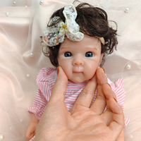 Exquis 12 pouces Silicone Reborn Baby Doll avec des cheveux courts enracinés à la main réaliste à collectionner réaliste nouveau-né jouet cadeau