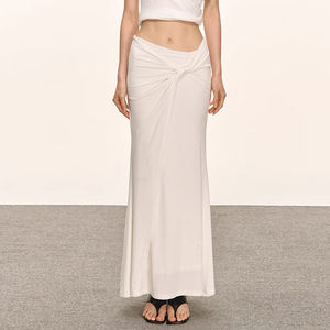 レディース ノースリーブ ボディコン コルセット マキシドレス スパゲッティストラップ ラッフル エレガント イブニング ウェディング ゲスト ロング フォーマルドレス セット - Product Image 4