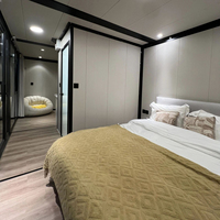 Casa Contenedor Expandible de Lujo de 2 Pisos, Villa Modular Prefabricada Moderna con Balcón y Escaleras para Vivienda Residencial
