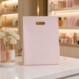 Strong Die Cut Carrier <b>Bags</b> LDPE HDPE Private Label Fast Delivery High Clarity Takeaway Food Boutique Apparel - Product Image 5