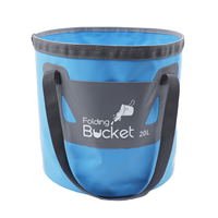 Sac de camping pliable multifonctionnel 20L en bâche PVC à double fond rigide, étanche, facile à transporter, pour toutes les saisons, idéal pour la randonnée en extérieur