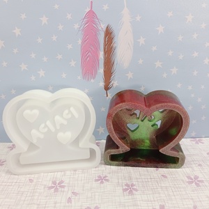 Moldes de fundición de resina hechos a mano para adornos decorativos DIY estilo Ins herramientas de escritorio de silicona molde de Papá Noel - Product Image 3