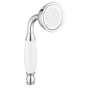 Pommeau de douche victorien en titane doré avec ensemble de tuyaux pour salle de bain pommeau de douche à main téléphonique traditionnel en laiton et céramique - Product Image 4