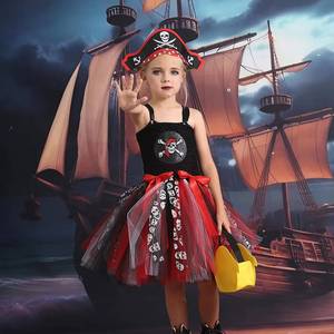Vestido de Tul de Princesa para Niñas, Disfraz de Año Nuevo con Diseño de Calavera, Traje de Cosplay para Niñas para Representaciones Escénicas y Bailes de Máscaras - Product Image 6
