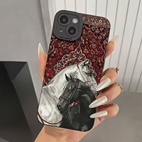 Nouvelles coques de téléphone antichoc motif cheval pour iPhone 17 Air 16 Plus Pro Max 15 14 13 12 11 X – Housse de protection anti-chute avec logo personnalisé