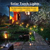 Solar-Fackeln Gartentorchen mit realistischem Flammen-Effekt IP65 wasserdichte Solarlampe Solarlichter für Außengärten