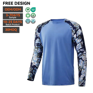 Vente en gros OEM : T-shirt de pêche sportive à manches longues, vêtement d'extérieur haute performance, personnalisé, séchage rapide, imprimé sérigraphié, 100% polyester - Product Image 2