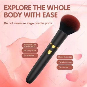 Vibratore a Forma di Pennello da Trucco Personalizzabile con Logo, Stimolatore Clitorideo e Vaginale per Donne, Discreto per il Piacere Personale - Product Image 5