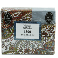 Parure de draps de luxe en microfibre brossée 100% polyester imprimée 80 g/m², 6 pièces, pour usage domestique