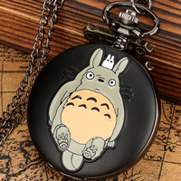 Pendentif de collier d'animal de chat de gros ventre de dessin animé du japon accessoires montre de poche d'anime avec la chaîne pour des cadeaux d'étudiant de garçons