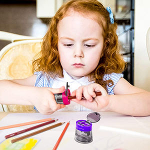 Aiguisoir manuel personnalisé rose, papeterie de bureau, uniquement pour affûteur écologiques, pour l'école, vente en gros - Product Image 6