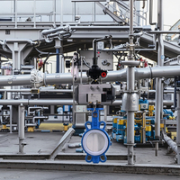 Vannes papillon pneumatiques personnalisables DN50-DN1200 à haute température résistant à la corrosion pour les systèmes chimiques de l'eau par matériau