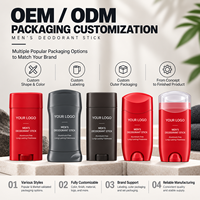Déodorant en stick pour homme OEM ODM 50g, marque privée, sans aluminium