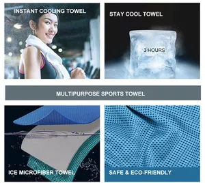 Sublimation Polyester Cooling Towel Logo Microfiber Cooling Sport Towel For Gym