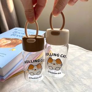 Vaso de Vidrio de la Serie Rolling Cat de 150 ml, Mini, de Pequeña Capacidad, Bonito y Elegante, para Mujeres y Estudiantes, Taza de Viaje Portátil - Product Image 2