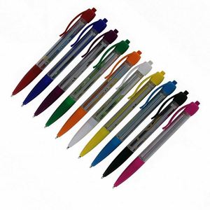 Cadeaux publicitaires personnalisés avec logo, stylo à bille rétractable en plastique de 1,0 mm avec bloc-notes à ruban - Product Image 1