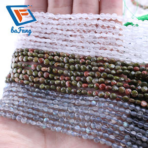 Cuentas de piedra sueltas curativas de monedas redondas naturales baratas de 4mm para la fabricación de joyas - Product Image 3