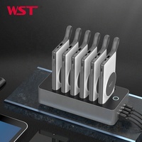 WST Restaurant Multiple Power Bank USB Hôtel Lobby Mobile Power Bank Portable Magnétique Sans Fil Charge Power Bank 10000 mah