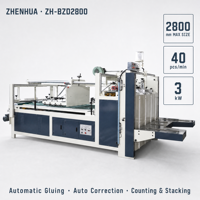 Machine à plier et à coller les boîtes en carton ondulé semi-automatique BZD-2800 avec colle froide