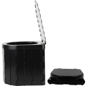Poubelle de <span class=keywords><strong>toilette</strong></span> de <span class=keywords><strong>camping</strong></span> adulte randonnée étanche <span class=keywords><strong>toilette</strong></span> pliante portable d'urgence en plein air adaptée à la tente de voiture extérieure - Product Image 4