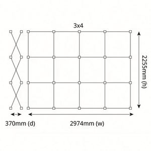 Advertising Event Eco-Friendly Lightweight Aluminum <b>Frame</b> Pop-Up Backlit LED SEG Display Backdrop with Custom Fabric Print - Product Image 3