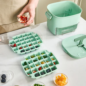 Bandeja para Cubitos de Hielo, Molde para Hielo, Máquina para Hacer Hielo para Bebidas, Fácil de Presionar para Liberar el Hielo, Diseño de Tapa Sellada con Recipiente, Pala para Hielo y 2 Bandejas para Hielo - Product Image 2