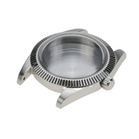 316L Edelstahl Hochwertiges 38mm Slim-Gehäuse mit Top-Hat-Glas und Schraubverschluss, austauschbare Lünette, passend für NH34 NH35 NH36 Uhrengehäuse