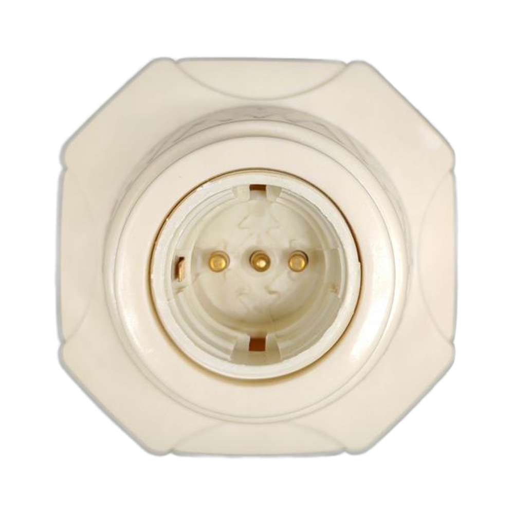 Household 86 Type E27 Size Plastic White CE Certified Ceiling Mounted Screw Mouth Exposed Lamp Holder