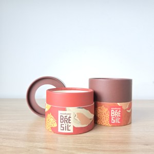 <span class=keywords><strong>Madame</strong></span> Brésil Art Series Red Paper Tube Box mit klarem Fenster deckel Benutzer definierte runde Verpackung für Kaffee Tee Schokolade Geschenk - Product Image 5