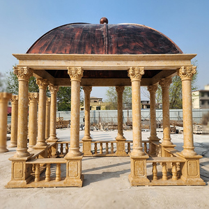 Pergola di Lusso in Marmo Bianco Curvato, Colonna Romana Intagliata a Mano, Corridoio in Pietra per Villa, Giardino, Matrimoni e Decorazioni Paesaggistiche - Product Image 6