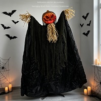 Citrouille Décorative Électrique de 18m pour Halloween, Activée par Son et Capteur de Mouvement, Idéale pour Restaurants et Parcs d'Attractions