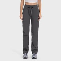 Pantalon de jogging léger de loisirs pour studio de danse, cordon élastique, ourlet réglable, pantalon de survêtement avec poche