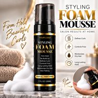 Mousse Rambut Alami Profesional, Busa Penata Rambut Tahan Lama, Tidak Mengelupas, Mendefinisikan Rambut Keriting, Produk Pelembap untuk Rambut Keriting