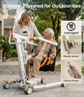Lève-personne électrique pour personnes âgées, palan de transfert motorisé portable avec capacité de 330 lb, aide à la mobilité pliable sans outils