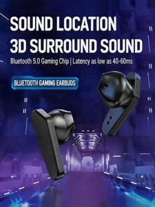 Auriculares Inalámbricos Semi-Intraaurales para Juegos con Baja Latencia, V5.3, IPX4, Resistentes al Agua, Sonido de Alta Fidelidad - Product Image 2