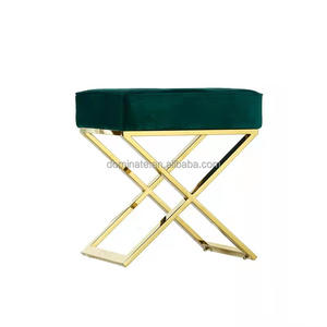 PUF <span class=keywords><strong>de</strong></span> lujo otomano, marco dorado <span class=keywords><strong>de</strong></span> tela <span class=keywords><strong>de</strong></span> la mejor calidad, <span class=keywords><strong>Banco</strong></span> <span class=keywords><strong>de</strong></span> taburete <span class=keywords><strong>de</strong></span> dormitorio - Product Image 2