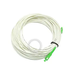 לבן צבע SM SX PVC 3mm 25 מטרים סיבים אופטי כבל מגשר SC/APC-SC/APC סיבים אופטיים תיקון כבל