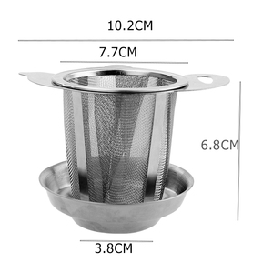 Trà Lọc Tái Sử Dụng Thép Không Gỉ 304 Giỏ Lưới Cup Thảo Dược Khóa Infuser Gia Vị Thuận Tiện Để Sử Dụng Trà Lọc Với Khay - Product Image 5