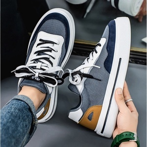 Nouvelles Chaussures Homme 2025 – Baskets de Fitness Printemps, Chaussures de Skateboard Tendance, Respirantes, Durables, à Lacets, Blanches, Style Coréen Décontracté - Product Image 4