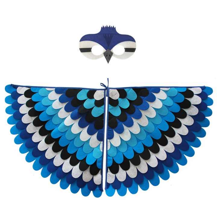 Carnival Cosplay Costume Kids Bird Costume Wings Parrot Cloak Halloween ...