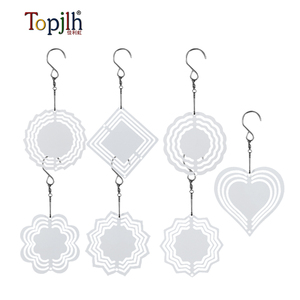 Topjlh Sublimation Aluminium Wind Spinner, formes multiples personnalisables, <span class=keywords><strong>prix</strong></span> de gros d'usine, idéal pour la décoration de la maison et du jardin - Product Image 5