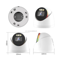 Caméra dôme analogique couleur 1080P AHD HD avec tourelle en plastique, lumière chaude couleur jour et nuit