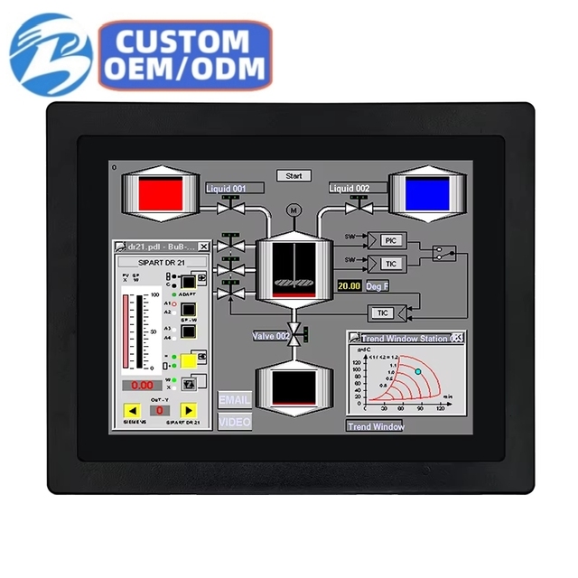 10.1-inch Lp65 Waterproof Industrial Monitor  with True Flat IPs LcD & 10-Point PcAp Touch Screen for Rugged Performance