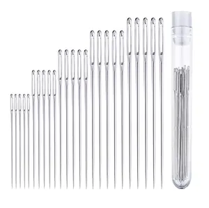 Hand Sewing Needles Shape Point Sewing Needles Stainless Steel Large-Eye Sewing Machine Needles